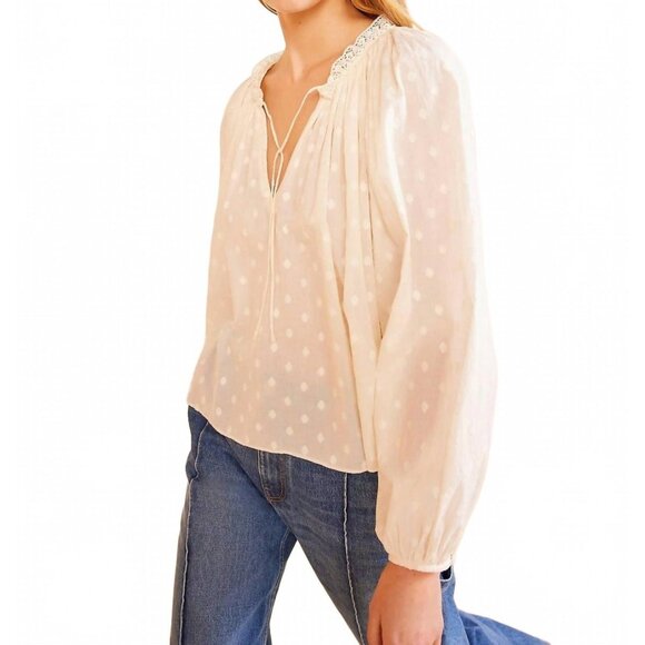 Ulla Johnson Tops - Ulla Johnson Ada Clip Dot Cotton Top shirt blouse size 6 NWOT